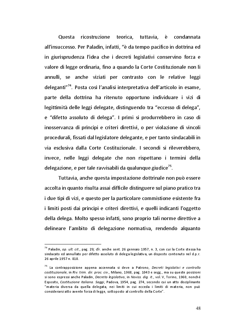 Estratto dalla tesi: Gli articoli 76 e 77 della Costituzione Italiana