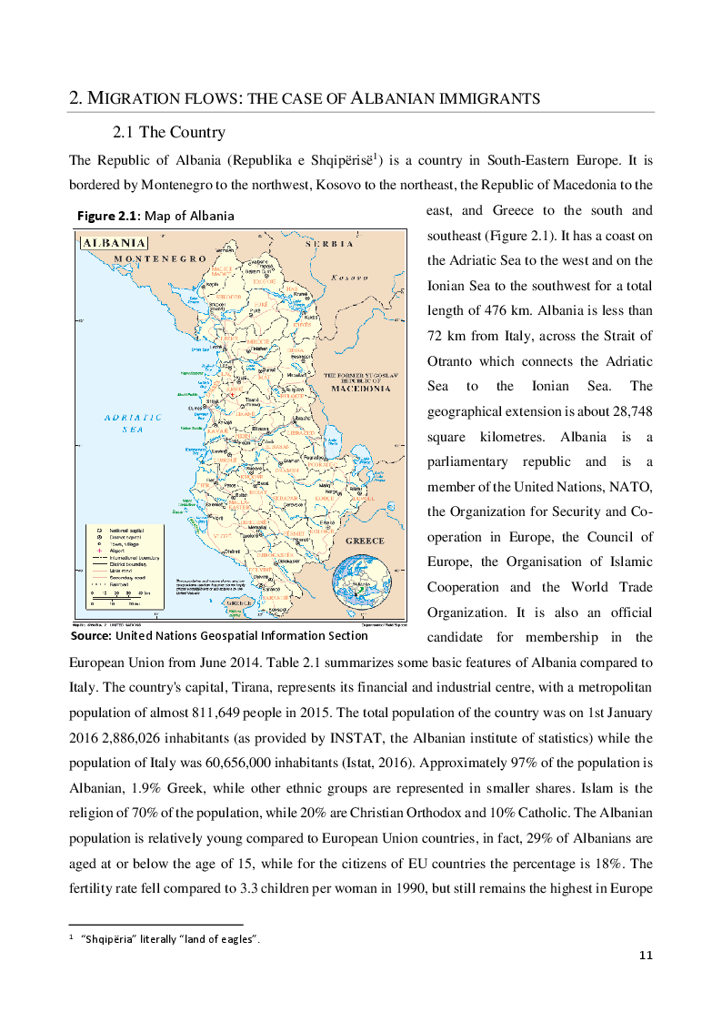 Estratto dalla tesi: Great Recession and Labour Market In Italy: The Case of Albanian Immigrants