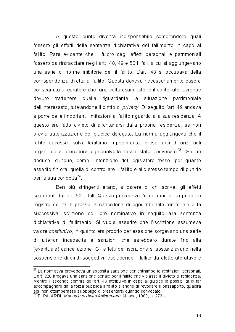 Estratto dalla tesi: L'Esdebitazione