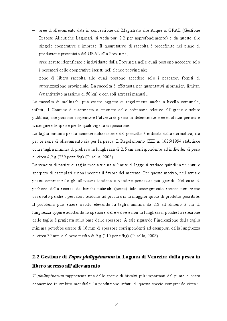 Estratto dalla tesi: Gestione dei banchi di seme di Tapes Philippinarum in Laguna di Venezia: applicazione di un modello di vocazionalità