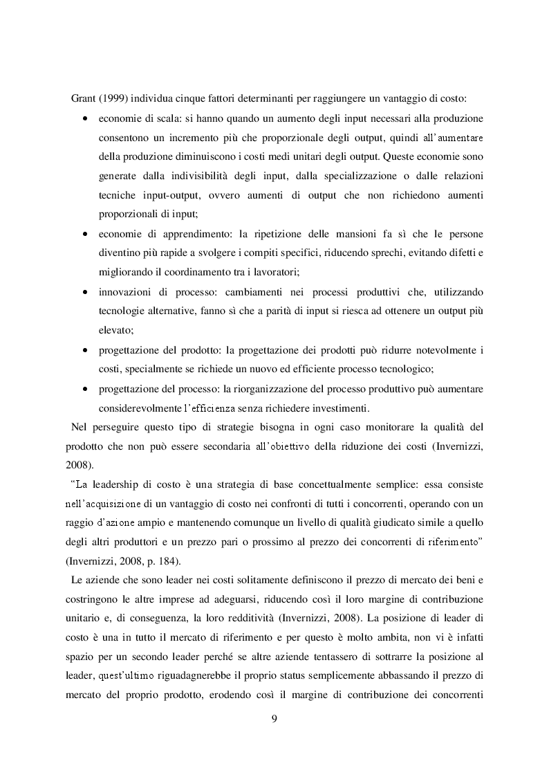 Estratto dalla tesi: Le strategie di successo