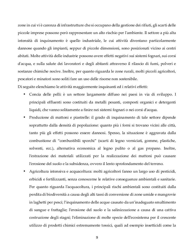 Estratto dalla tesi: Misurare l'impatto ambientale della microfinanza: un'analisi su dati mix-market