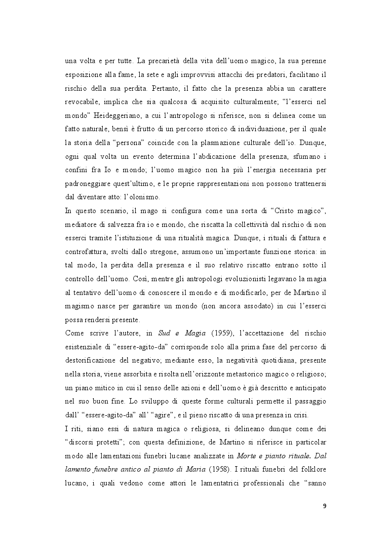Estratto dalla tesi: Orizzonti rituali tra antropologia e psicoanalisi