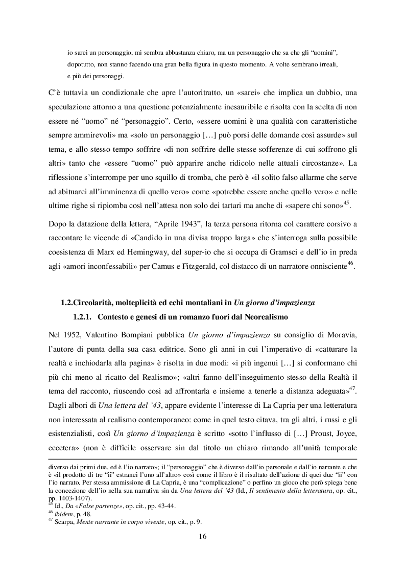 Estratto dalla tesi: "La luce di un ripensamento incessante": Raffaele La Capria, scrittore del poi