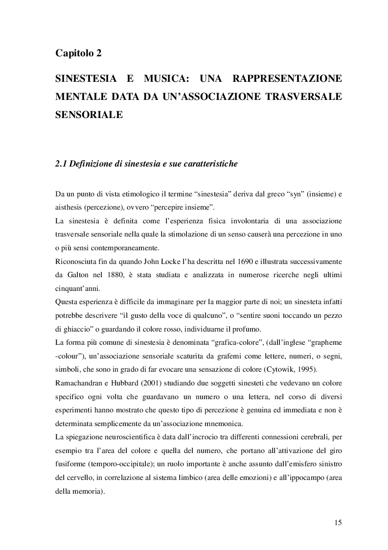 Estratto dalla tesi: Psicologia e musica: il rapporto tra mente e suono