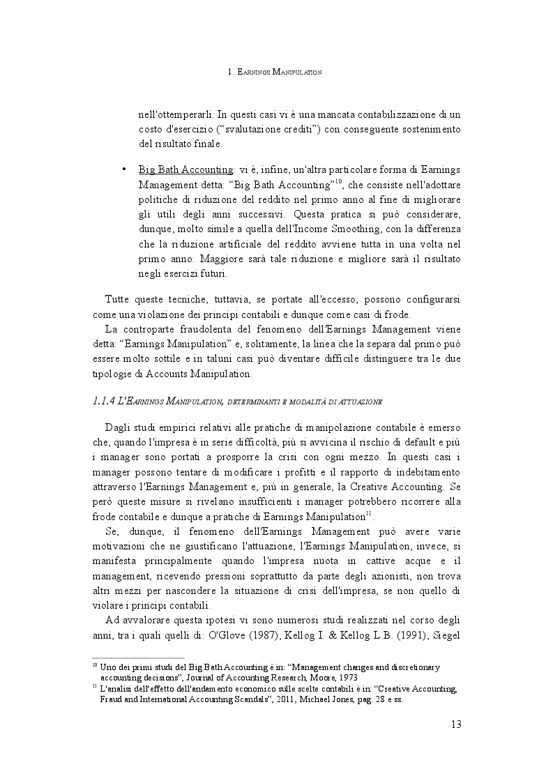 Estratto dalla tesi: L'analisi della manipolazione dei conti aziendali: il Manipulation Score in Italia