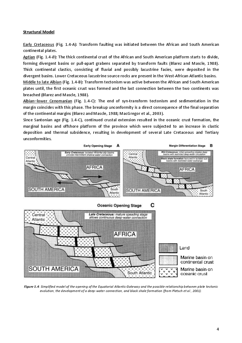 Estratto dalla tesi: Sedimentological and paleoceanographic characterization of the source rock intervals in the West-African Atlantic margin