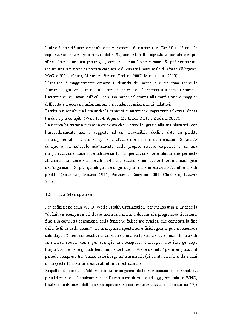 Estratto dalla tesi: Il processo di invecchiamento dei lavoratori e delle lavoratrici e la qualità della vita lavorativa. Uno studio nel settore sanitario
