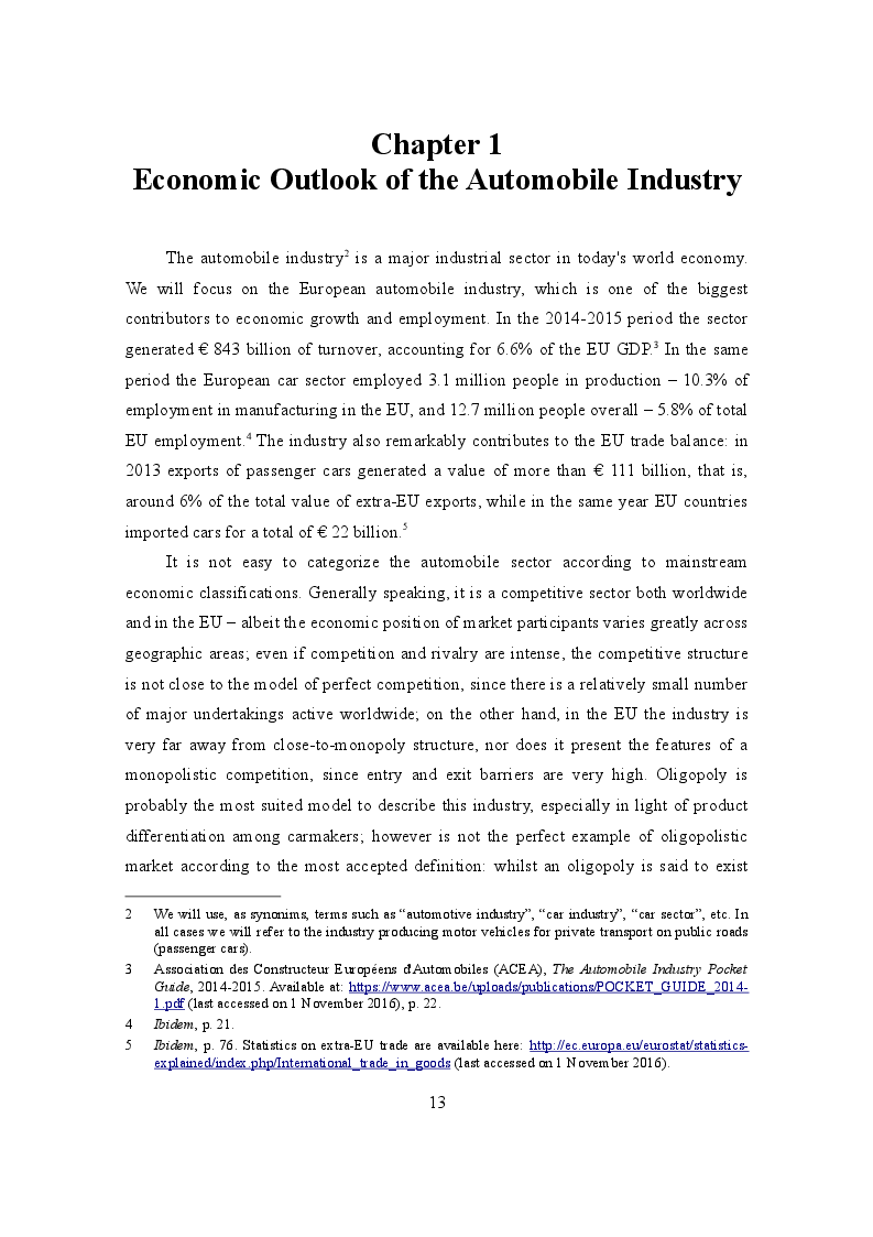 Estratto dalla tesi: EU Competition Law and the Automobile Industry