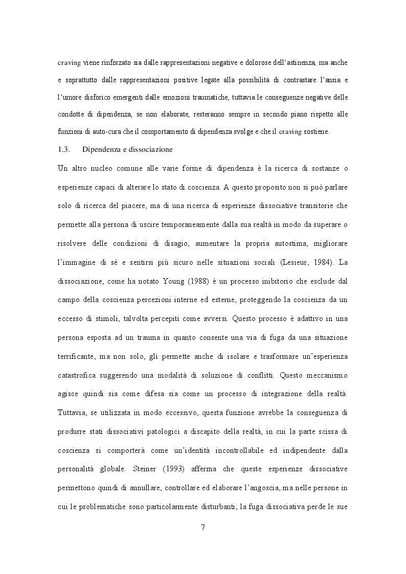 Estratto dalla tesi: Una lettura psicoanalitica della dipendenza da cocaina