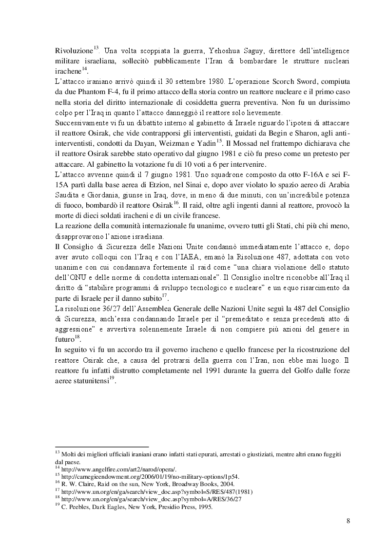 Estratto dalla tesi: Le armi di distruzione di massa in Iraq. Gli accordi, i conflitti e le strategie di potere