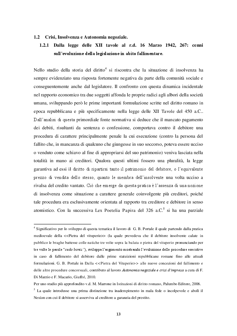 Estratto dalla tesi: La terza via nella gestione delle crisi d'impresa: gli accordi di ristrutturazione dei debiti