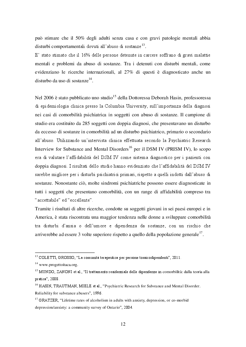 Estratto dalla tesi: Comorbilità psichiatria, disturbi di personalità e ruolo dell'educatore professionale