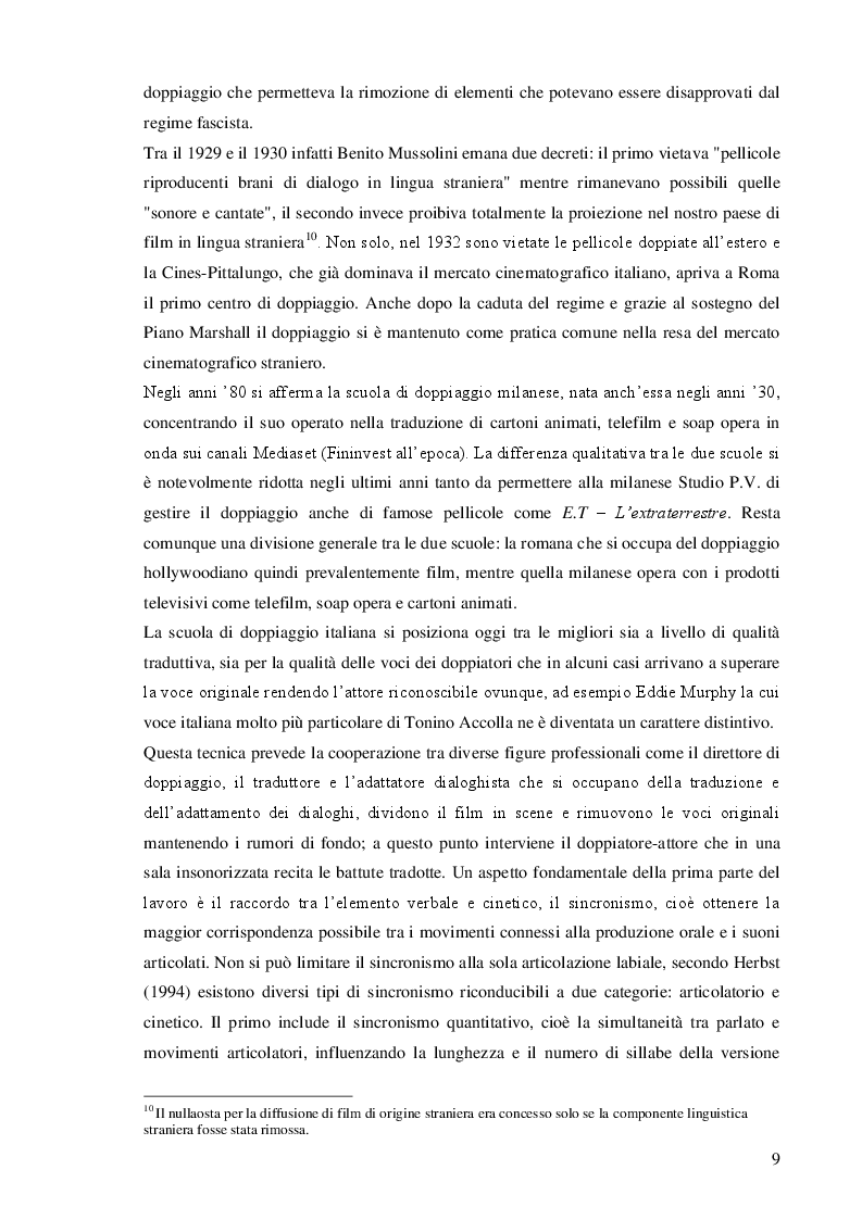 Anteprima della tesi: La famiglia Simpson tra traduzione e doppiaggio, Pagina 7