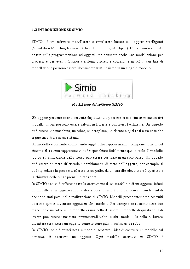 Estratto dalla tesi: L’approccio ad oggetti per la simulazione di sistemi produttivi: Simio