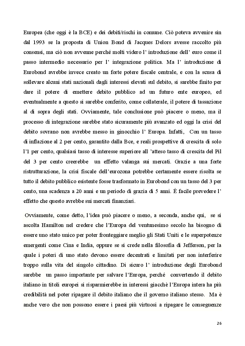 Estratto dalla tesi: Le proposte Eurobond per uscire dalla crisi