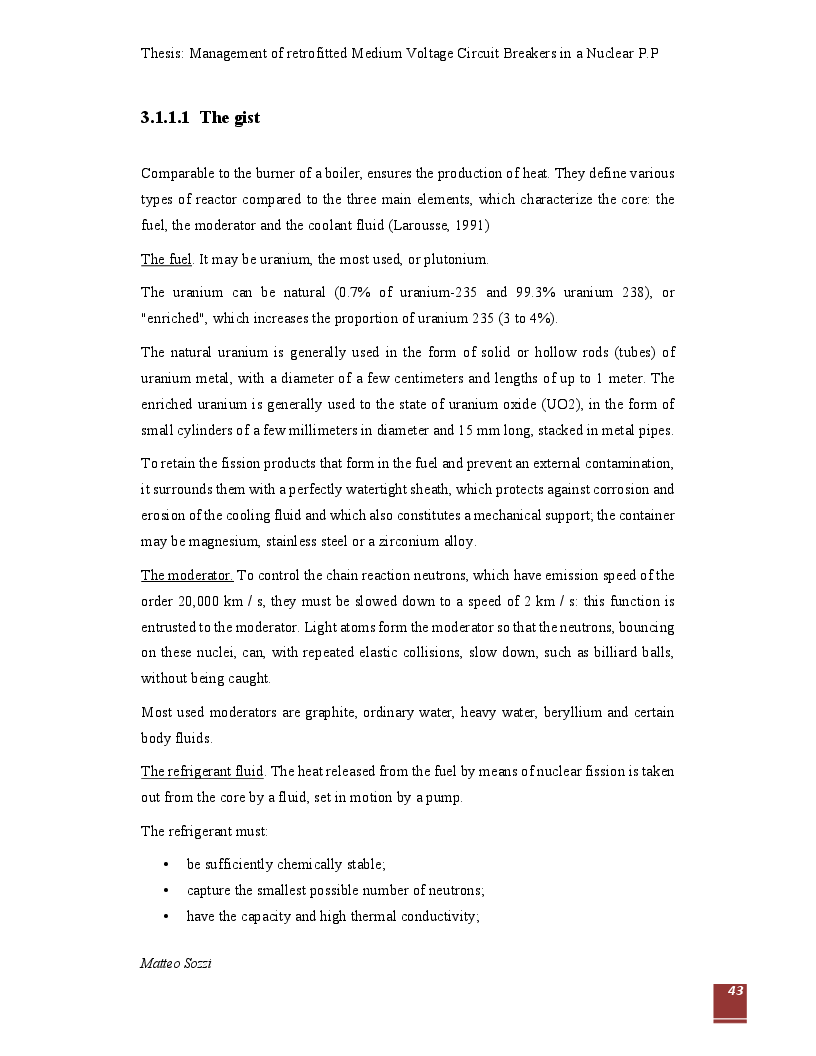 Estratto dalla tesi: Management of medium voltage retrofitted circuit breakers in Nuclear Power Plant