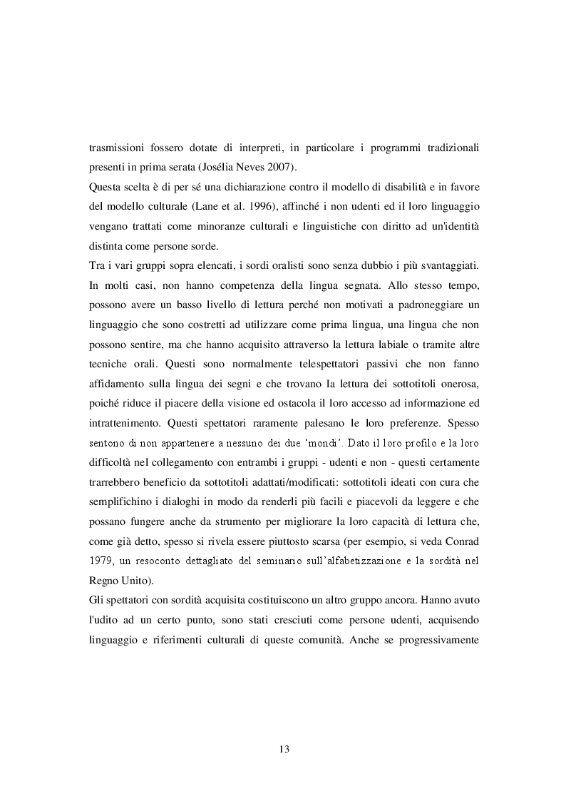 Estratto dalla tesi: La sottotitolazione in inglese per non udenti