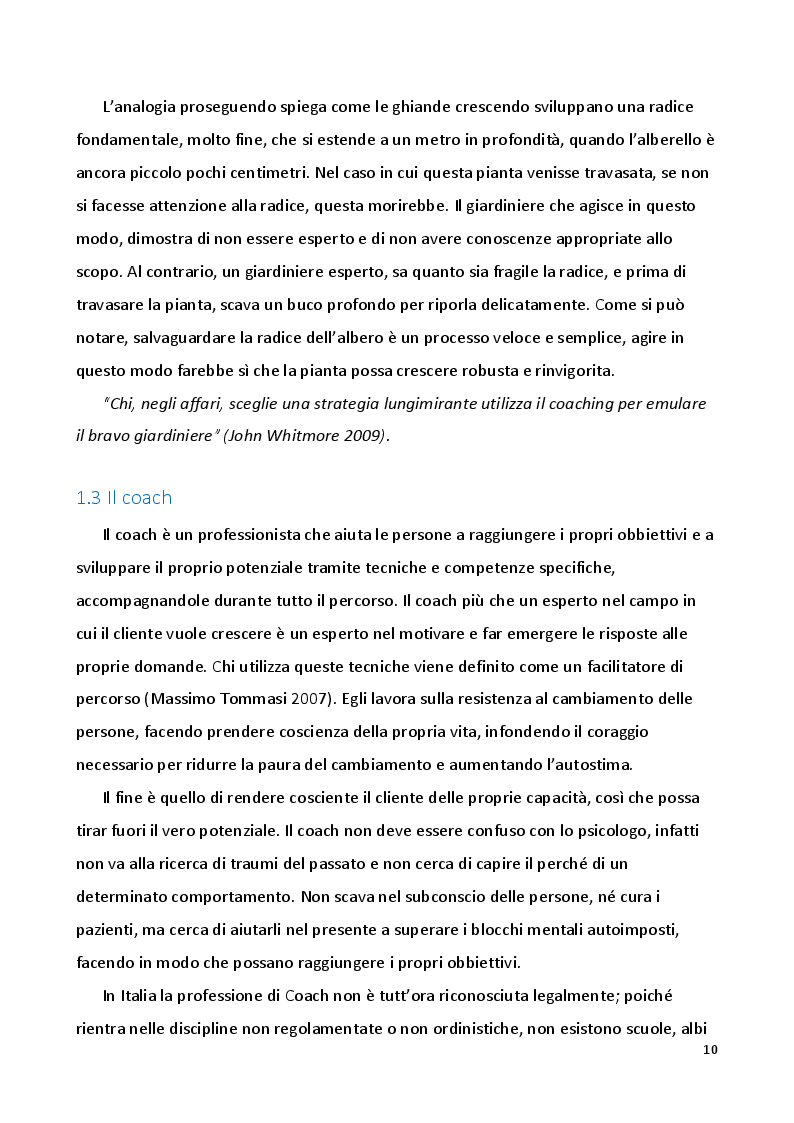 Estratto dalla tesi: L'utilizzo delle tecniche di programmazione neuro-linguistica nel coaching aziendale