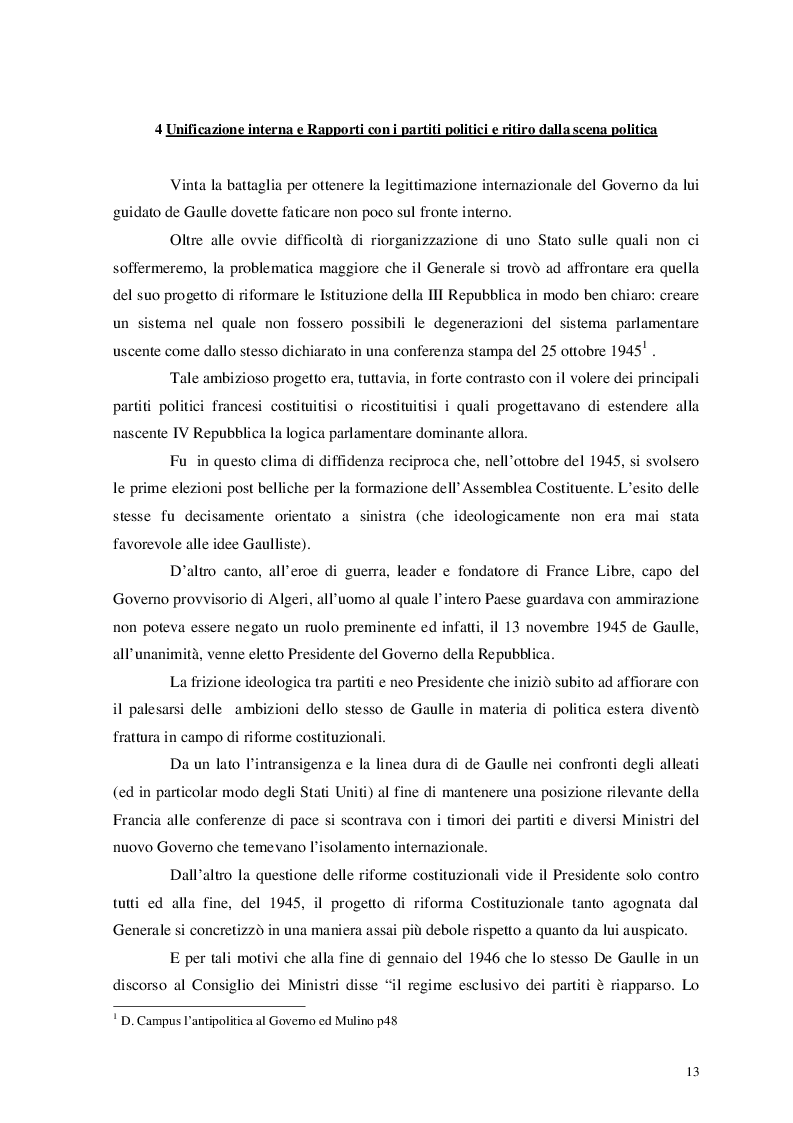 Estratto dalla tesi: De Gaulle e l'Europa: un rapporto difficile 1958-1969