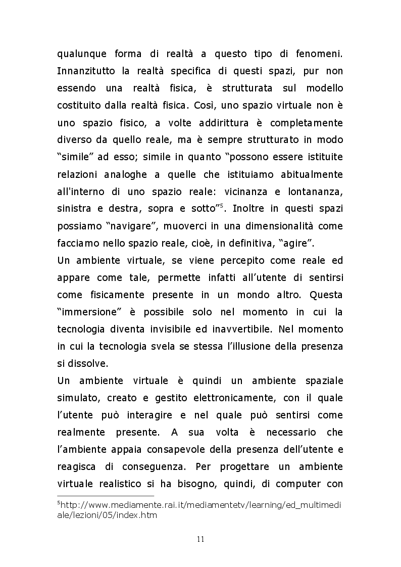 Estratto dalla tesi: Il viaggio immobile: corpi, schermi e realtà virtuali