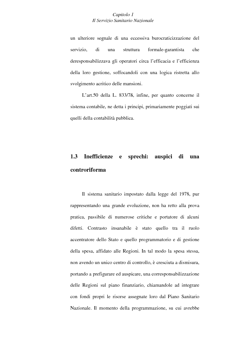 Anteprima della tesi: Il controllo economico di gestione nelle aziende sanitarie, Pagina 14