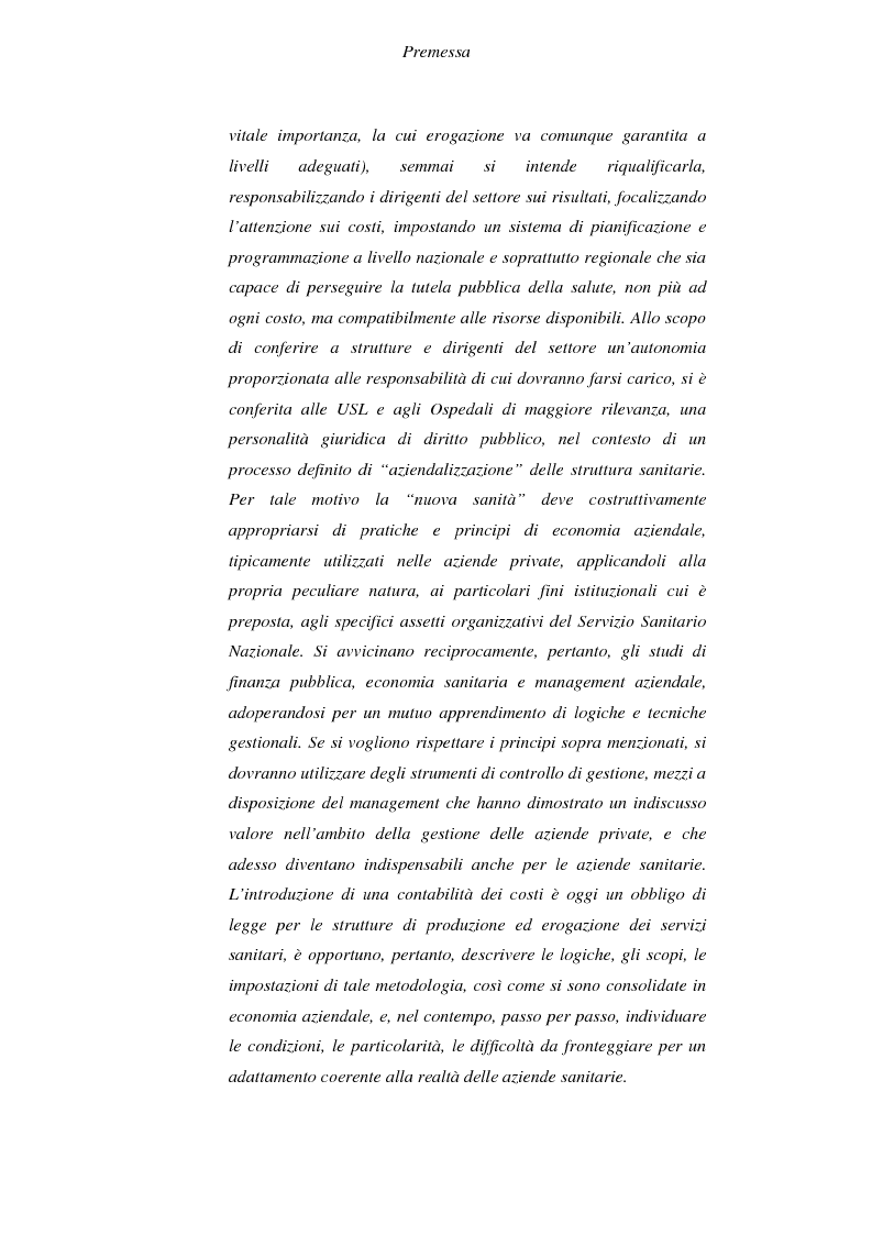 Anteprima della tesi: Il controllo economico di gestione nelle aziende sanitarie, Pagina 2