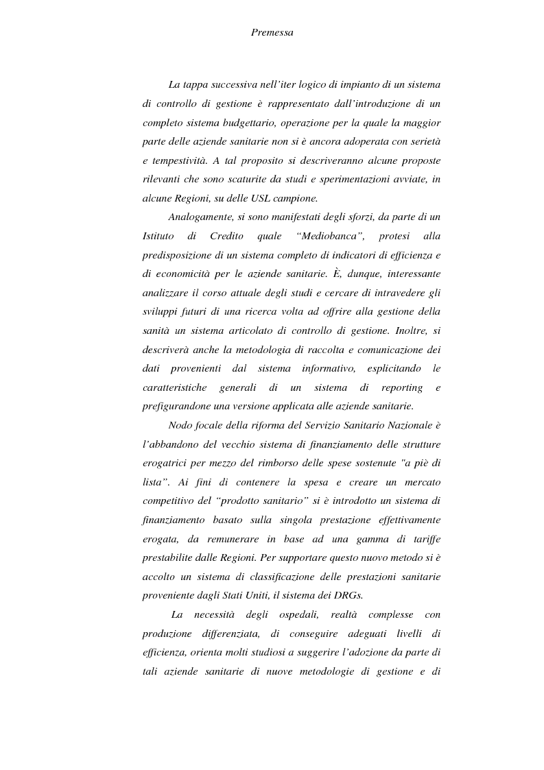 Anteprima della tesi: Il controllo economico di gestione nelle aziende sanitarie, Pagina 3