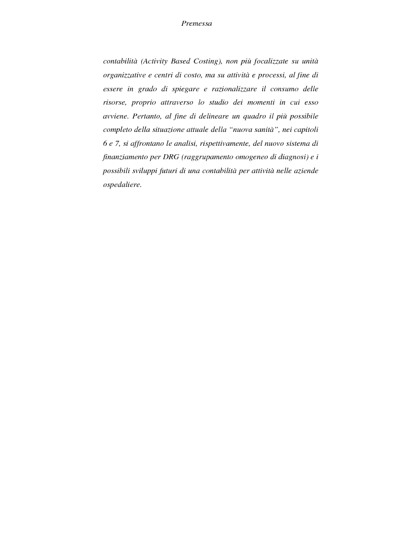 Anteprima della tesi: Il controllo economico di gestione nelle aziende sanitarie, Pagina 4