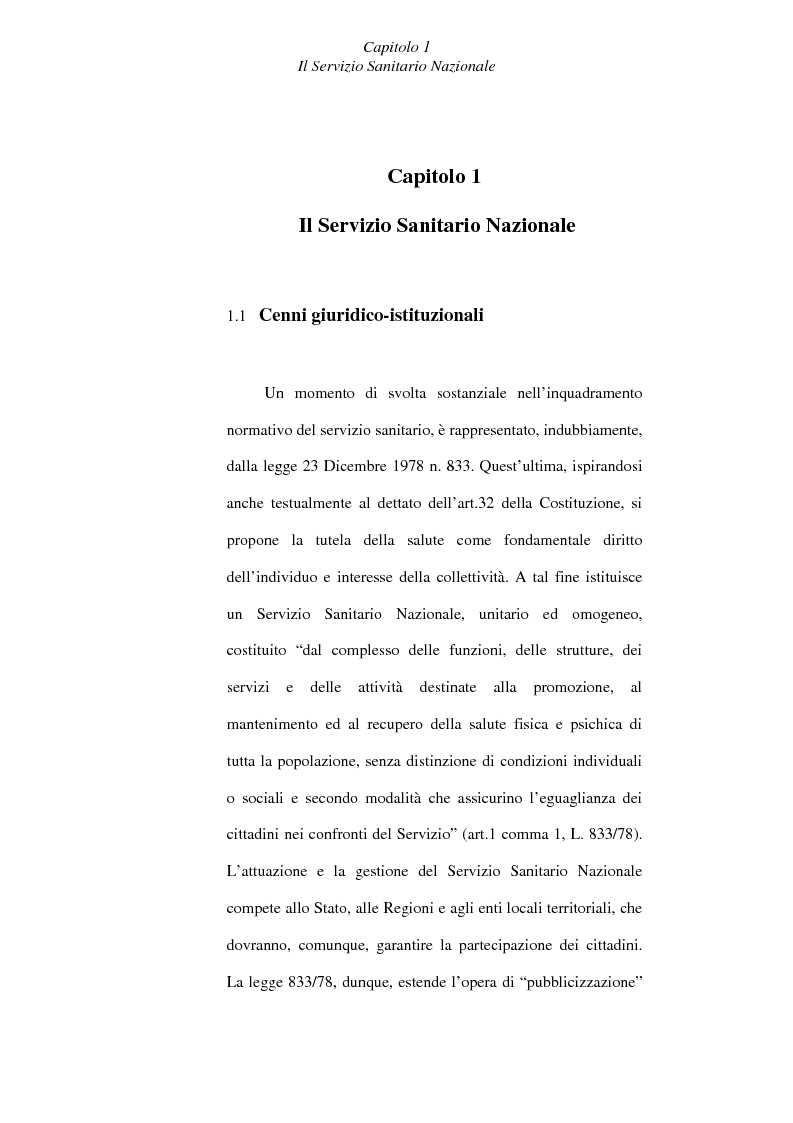 Anteprima della tesi: Il controllo economico di gestione nelle aziende sanitarie, Pagina 5