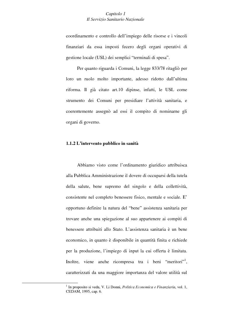 Anteprima della tesi: Il controllo economico di gestione nelle aziende sanitarie, Pagina 9