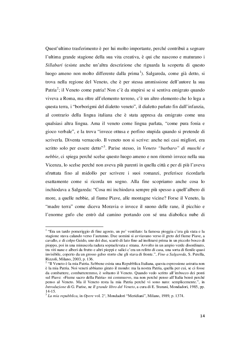Estratto dalla tesi: Parise Reporter
