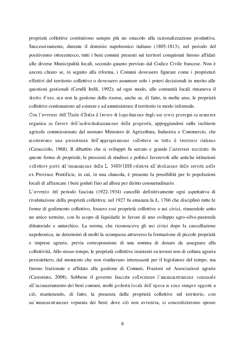 Estratto dalla tesi: Le proprietà forestali collettive nella Regione Veneto: modelli di resilienza o ‘relitti del passato’?
