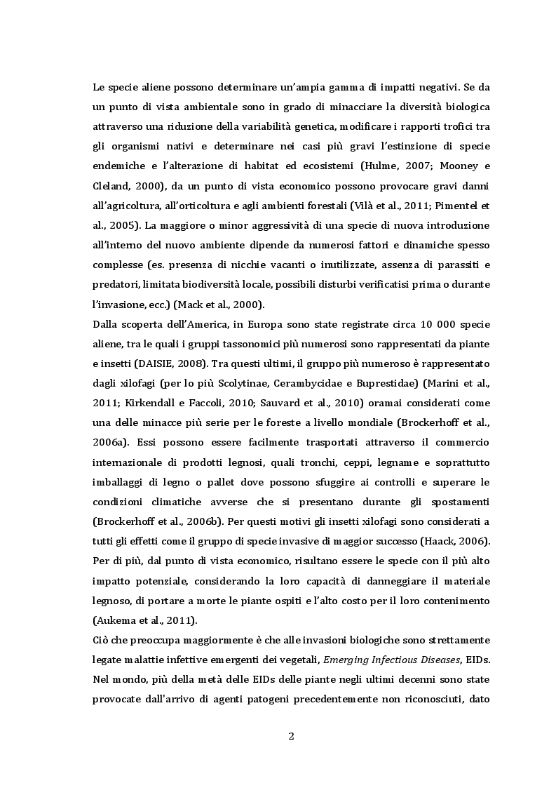 Estratto dalla tesi: Ruolo di Pityophthorus juglandis (Coleoptera, Curculionidae) nei meccanismi di diffusione del fungo fitopatogeno Geosmithia morbida