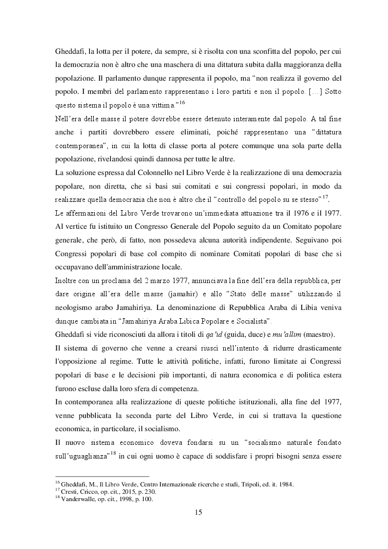 Estratto dalla tesi: Il “caos” libico: legittimità plurime nel post-rivoluzione