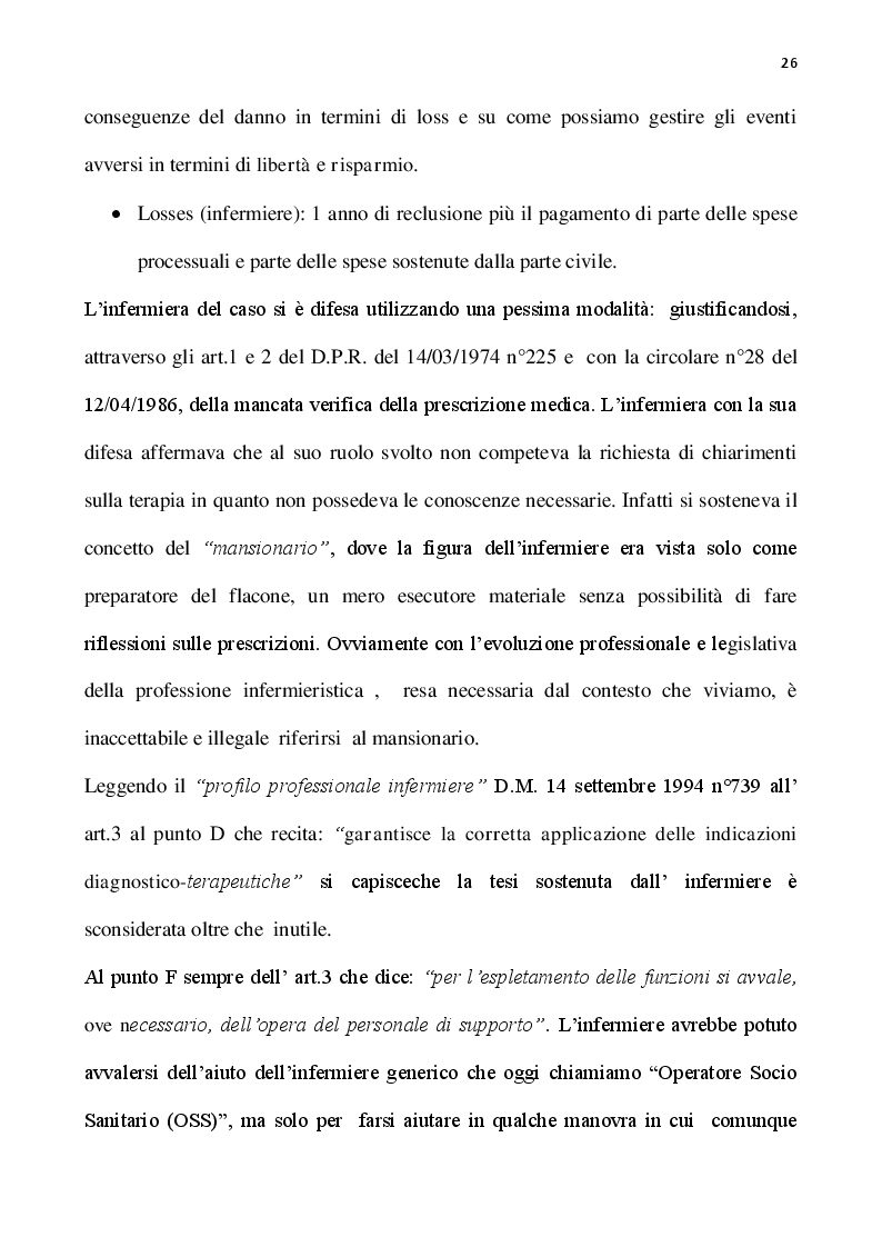 Estratto dalla tesi: Qualità e sicurezza delle cure: ruolo e competenze dell'infermiere.