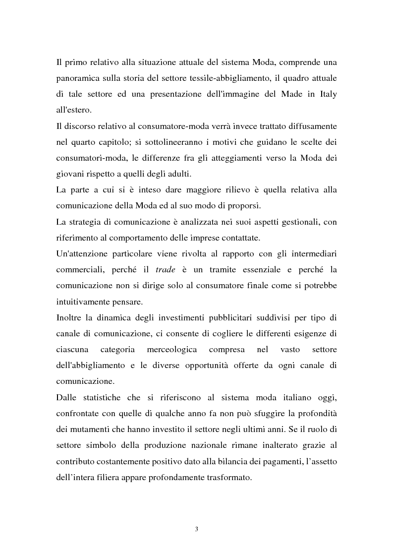 Anteprima della tesi: Il sistema della moda e la comunicazione: strumenti ed obiettivi, Pagina 3