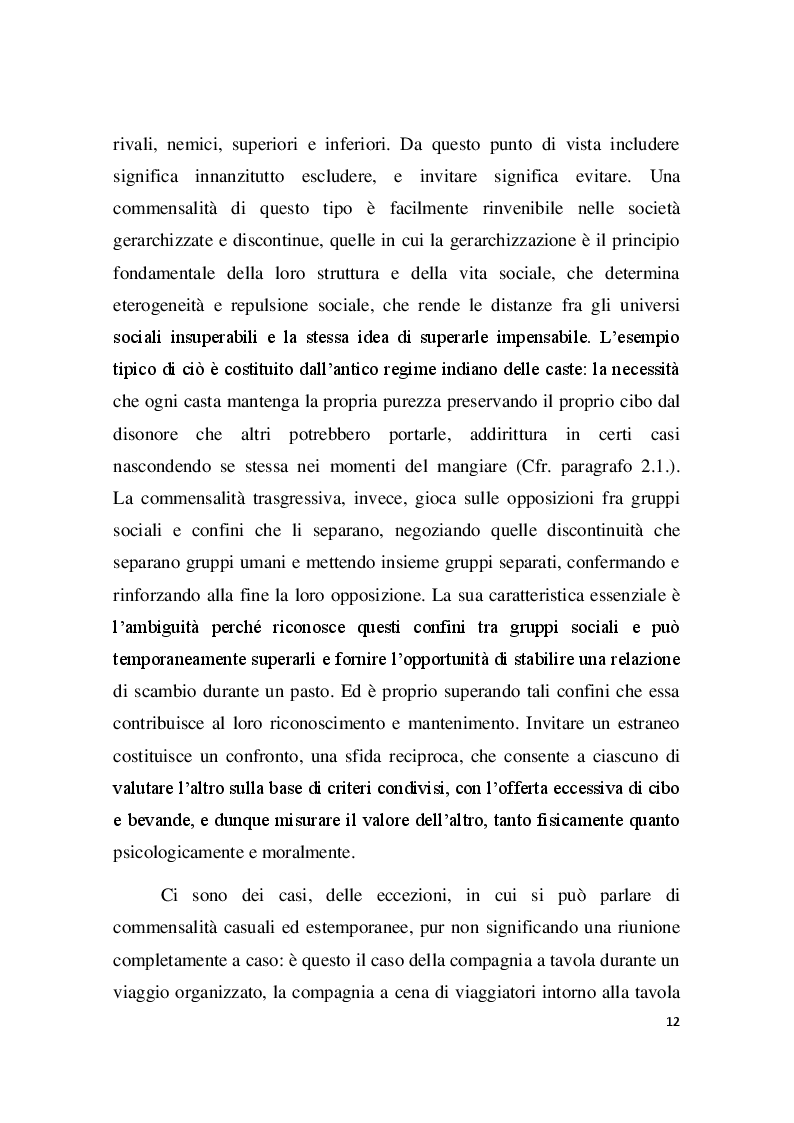 Estratto dalla tesi: Cibo e ''cultura''