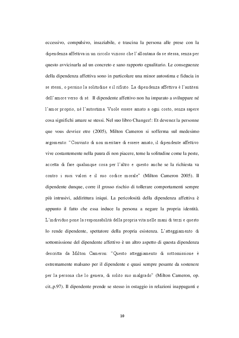 Estratto dalla tesi: La dipendenza affettiva nella relazione di coppia
