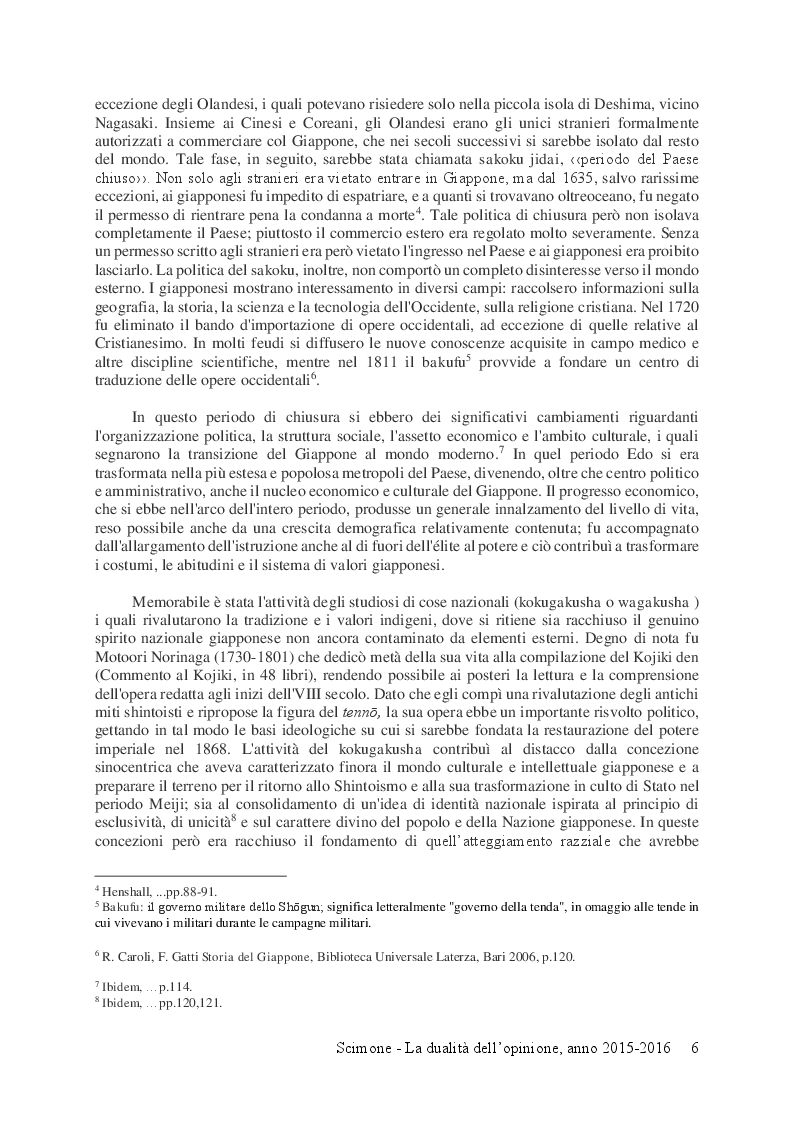 Estratto dalla tesi: La dualità dell'opinione: la relazione tra Giapponesi ed Ebrei durante la Seconda Guerra Mondiale