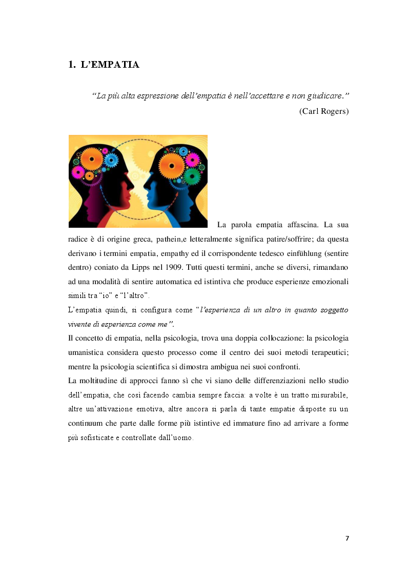 Anteprima della tesi: Lo sviluppo dell'empatia in età infantile valutato mediante l'IAT - Implicit Association Test, Pagina 5