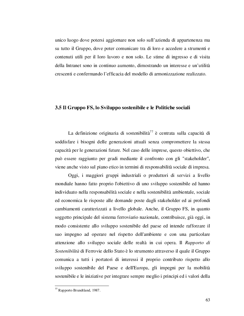 Estratto dalla tesi: Comunicazione ad alta velocità? Il caso di Ferrovie dello Stato
