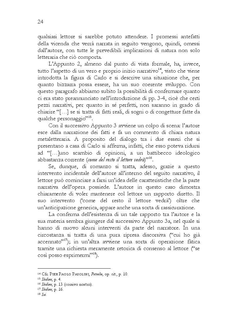 Estratto dalla tesi: CODICE PETROLIO. Cifrazione nel romanzo postumo di Pasolini.