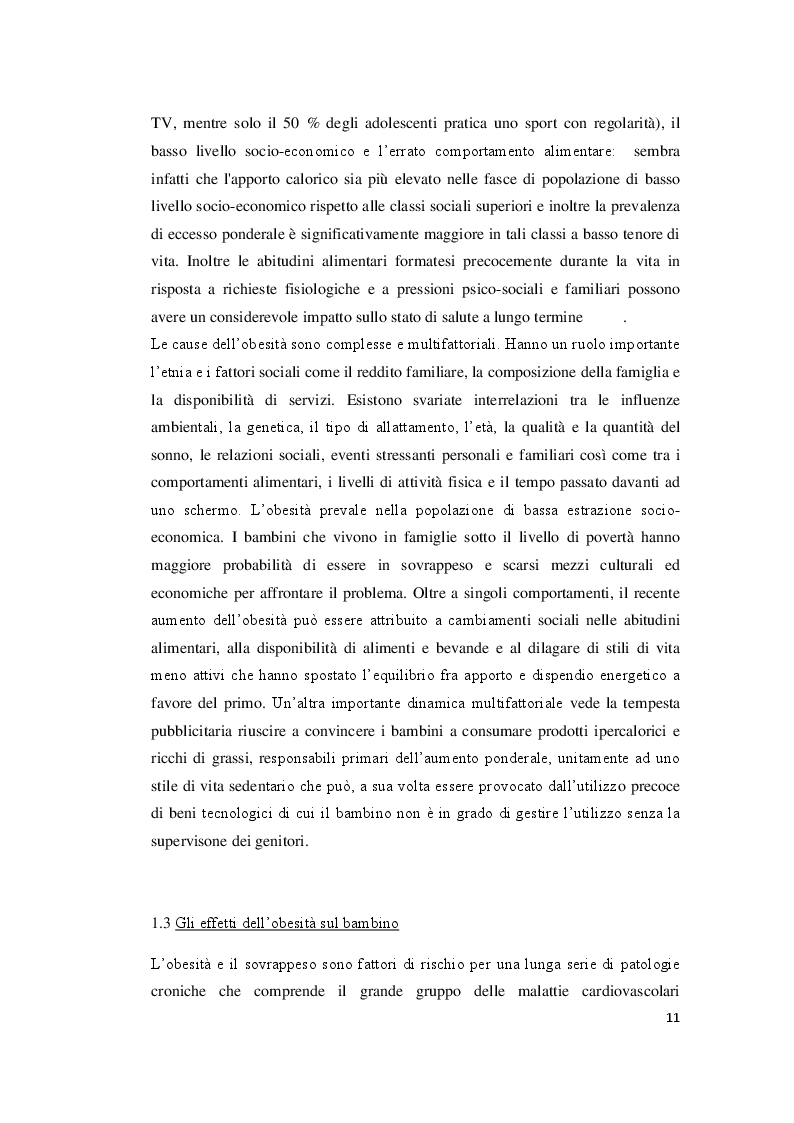 Estratto dalla tesi: Bambini e obesità: ruolo del care manager infermieristico in uno studio prospettico sullo stile alimentare in età scolare