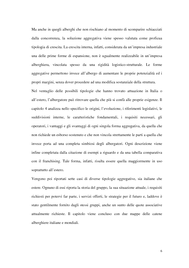 Anteprima della tesi: Le tipiche forme di aggregazione nel settore alberghiero in Italia e all'estero, Pagina 3