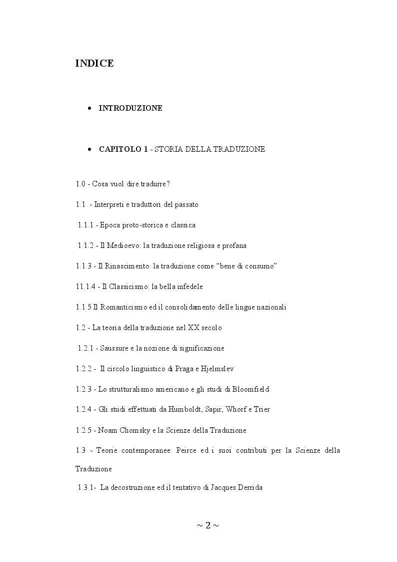 Indice della tesi: Tra lingua e diritto: i problemi della traduzione giuridica, Pagina 1