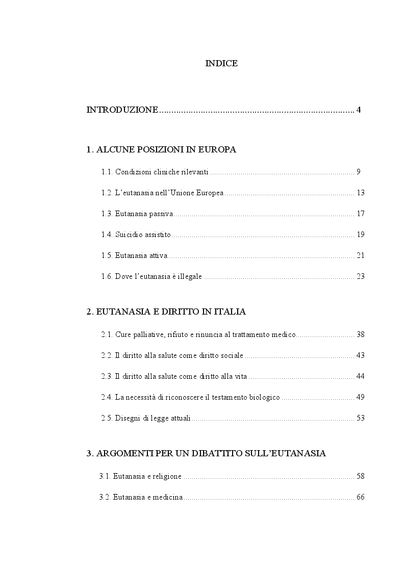 Indice della tesi: Cinema e Diritto di Fronte alla Morte, Pagina 1