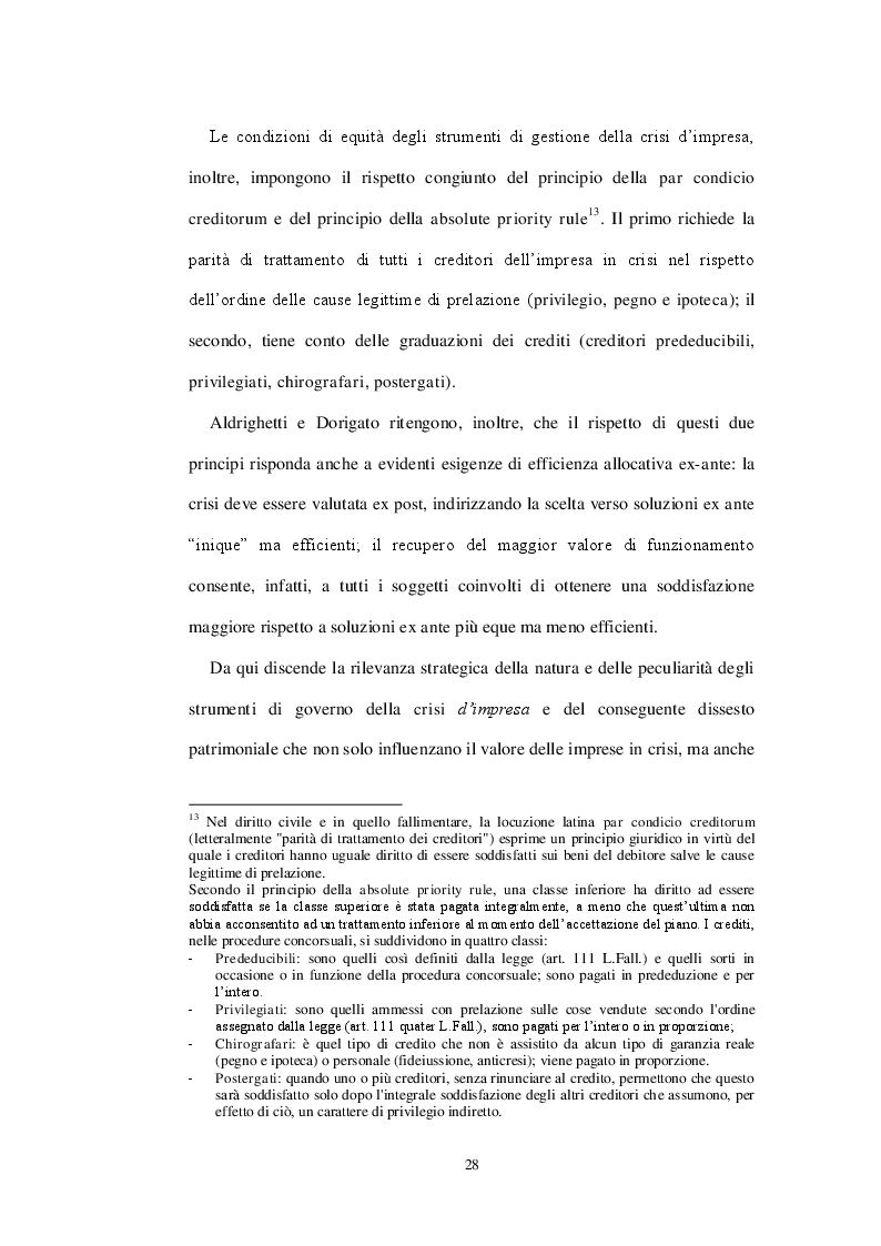 Estratto dalla tesi: Crisi d’Impresa e Valutazione d’Azienda: il metodo patrimoniale applicato ad un caso reale
