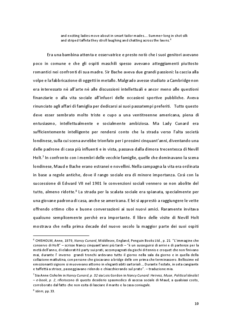 Estratto dalla tesi: La scrittura ribelle di Nancy Cunard (1896-1965)