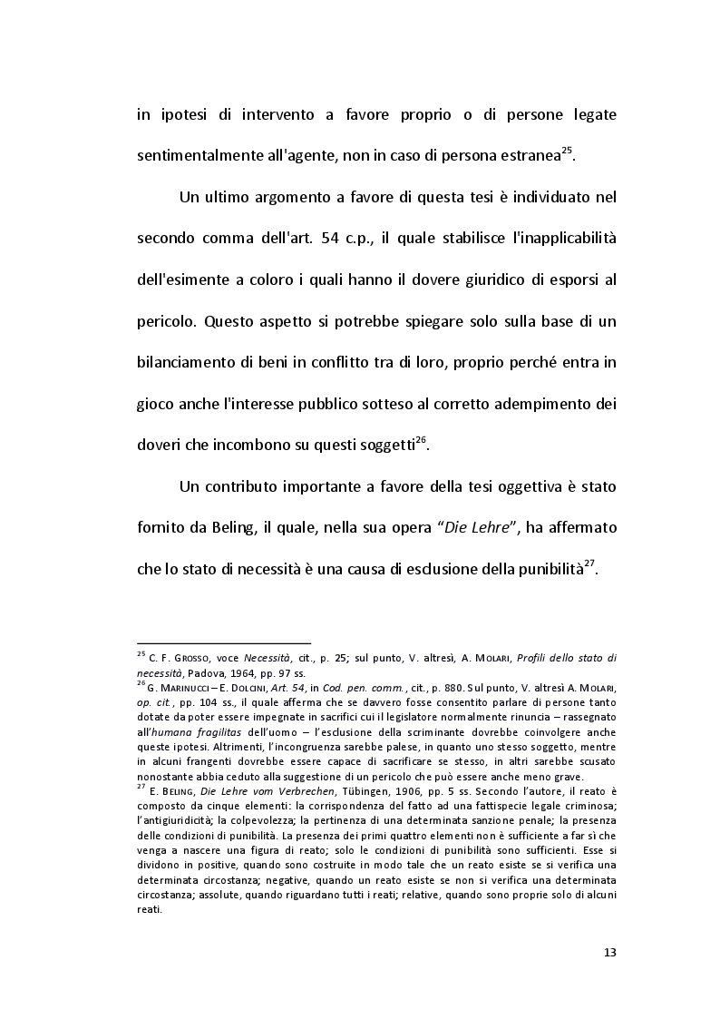 Estratto dalla tesi: Lo stato di necessità tra teoria e prassi